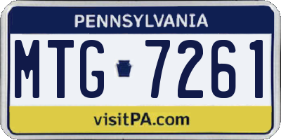 PA license plate MTG7261