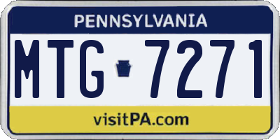 PA license plate MTG7271