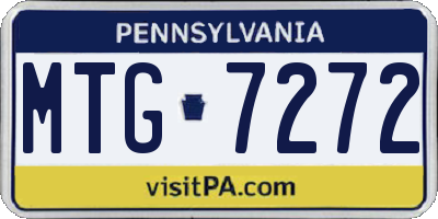 PA license plate MTG7272