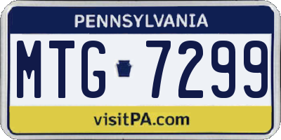 PA license plate MTG7299