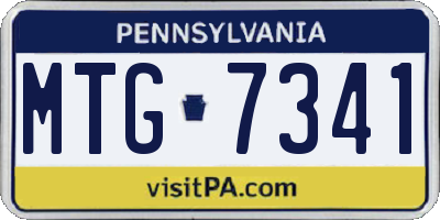 PA license plate MTG7341