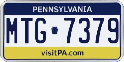 PA license plate MTG7379