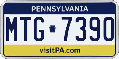 PA license plate MTG7390