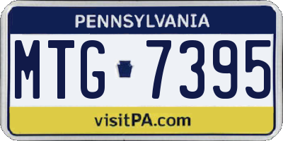 PA license plate MTG7395