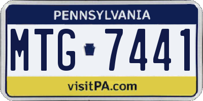 PA license plate MTG7441
