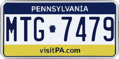 PA license plate MTG7479