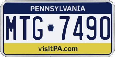 PA license plate MTG7490