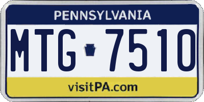 PA license plate MTG7510