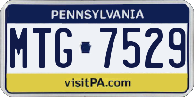 PA license plate MTG7529
