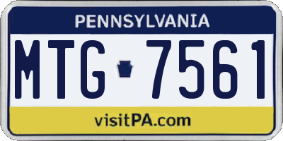 PA license plate MTG7561