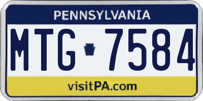 PA license plate MTG7584