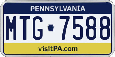 PA license plate MTG7588