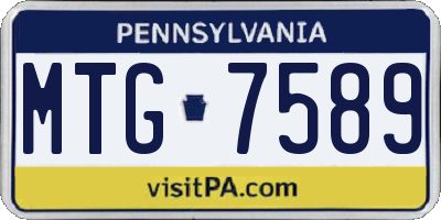 PA license plate MTG7589