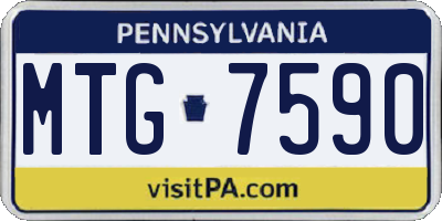 PA license plate MTG7590