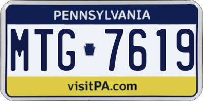 PA license plate MTG7619