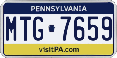 PA license plate MTG7659