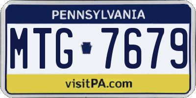 PA license plate MTG7679
