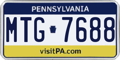 PA license plate MTG7688
