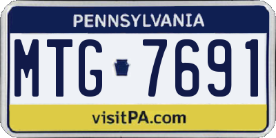 PA license plate MTG7691