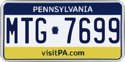 PA license plate MTG7699