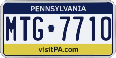 PA license plate MTG7710