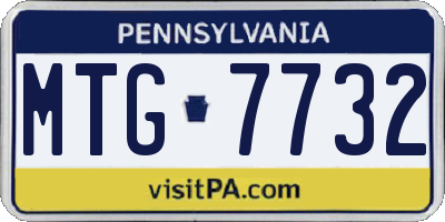 PA license plate MTG7732