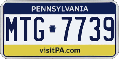 PA license plate MTG7739