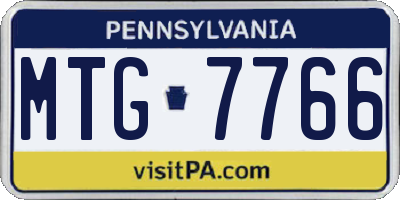 PA license plate MTG7766