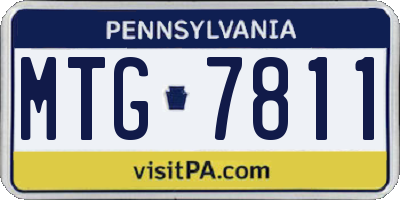 PA license plate MTG7811