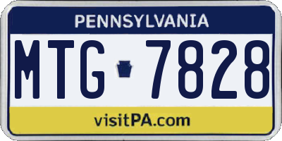 PA license plate MTG7828