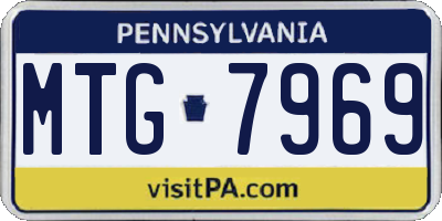 PA license plate MTG7969