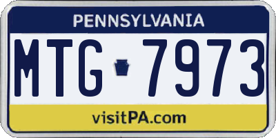 PA license plate MTG7973