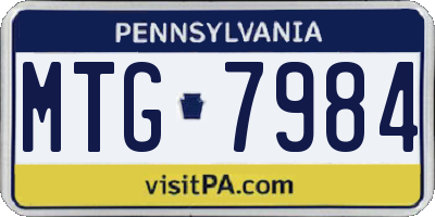 PA license plate MTG7984
