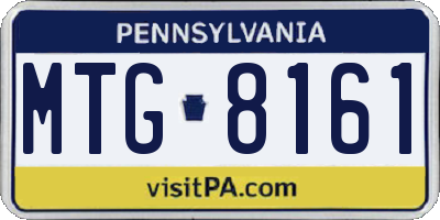 PA license plate MTG8161