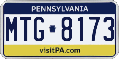 PA license plate MTG8173