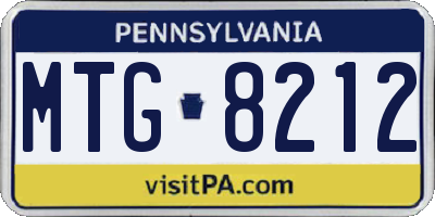 PA license plate MTG8212
