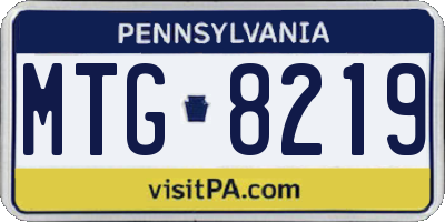 PA license plate MTG8219