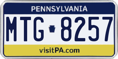 PA license plate MTG8257