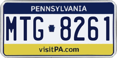 PA license plate MTG8261