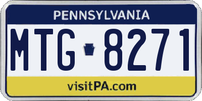 PA license plate MTG8271