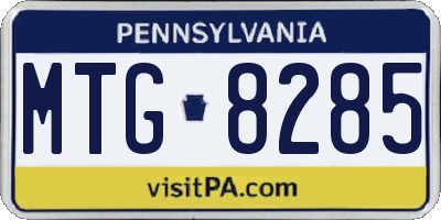 PA license plate MTG8285