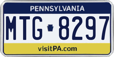 PA license plate MTG8297
