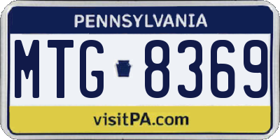 PA license plate MTG8369