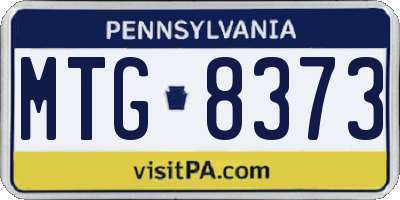 PA license plate MTG8373
