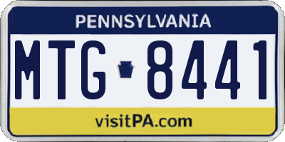 PA license plate MTG8441