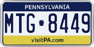 PA license plate MTG8449