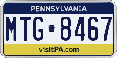 PA license plate MTG8467