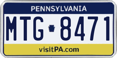 PA license plate MTG8471