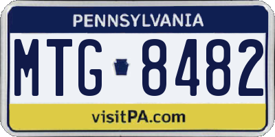 PA license plate MTG8482