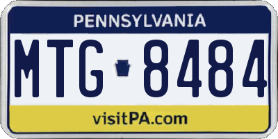 PA license plate MTG8484